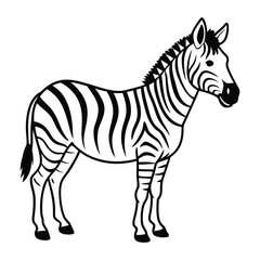 Fototapeta premium Elegant Zebra Line Art Design