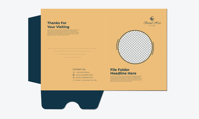 Modern File Folder Design Template with Elegant Layout and Customizable Elements