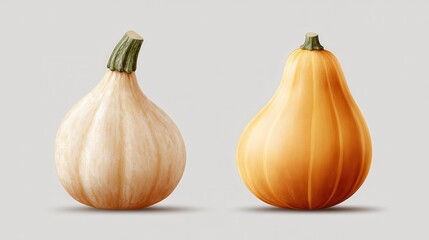 Obraz premium butternut squash isolated on transparent background