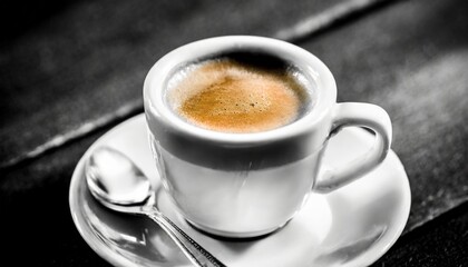 High Contrast Black and White Espresso Shot