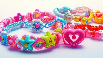 Obraz premium A collection of jewelry with diverse patterns and styles