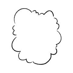 手描きのもこもこの吹き出し