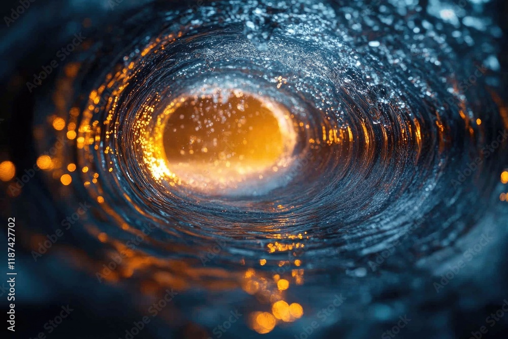 Aufkleber a close-up view of a wave crashing against the ocean surface, with water droplets and foam visible