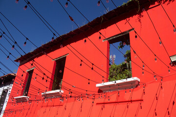 Details of colonial houses in the Caribbean. Traveling through La Guaira, Venezuela.