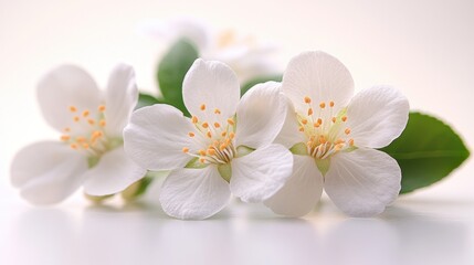 Obraz premium close up photo of a jasmine flower isolated on a white backgroun