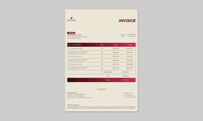 Sleek and Professional Invoice Template - Modern Design for Businesses"






