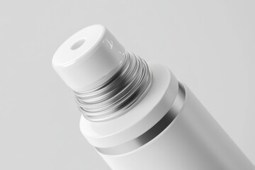 A close-up shot of a clear glass bottle of water, suitable for use in health and wellness, fitness, or environmental contexts