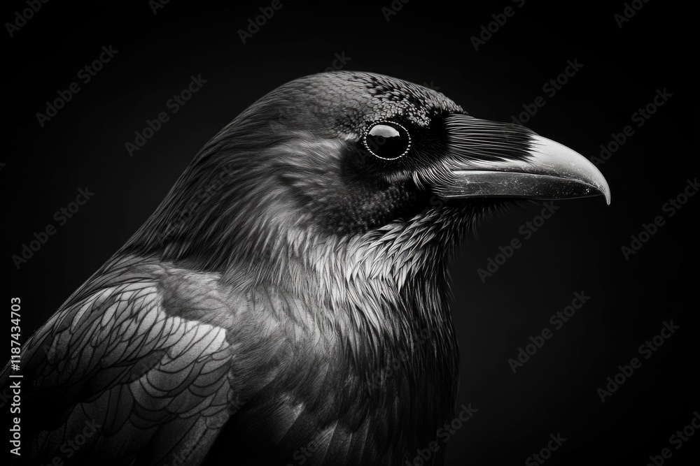 Aufkleber a monochrome image of a bird, providing a simple yet striking visual representation