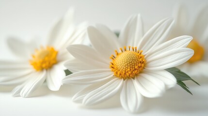 Fototapeta premium close up photo of a chamomile isolated on a white backgroun