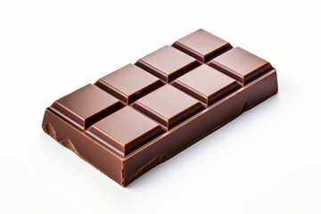 Fototapeta premium Smooth chocolate bar ready to be enjoyed with rich flavor and irresistible texture for sweet cravings