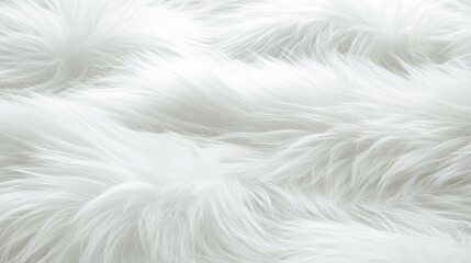 Obraz premium Close-Up of Soft, Fluffy White Fur Texture, Delicate, Cozy, Warm, Natural Beauty