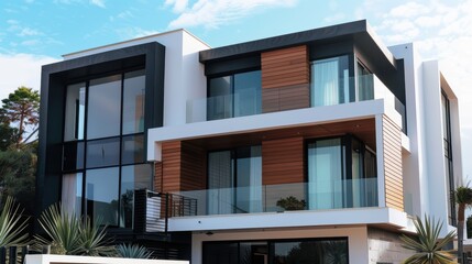 Contemporary upscale residence design. Investment opportunity in property for homeownership