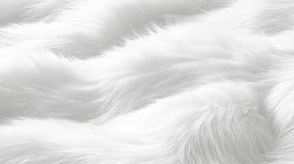 Fototapeta premium Close-Up of Soft, Fluffy White Fur Texture, Delicate, Cozy, Warm, Natural Beauty