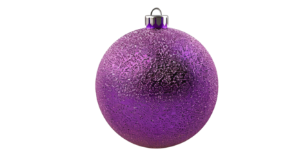 purple christmas ball isolated on white background