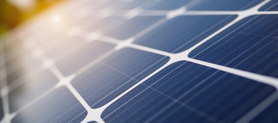 Close-up view of a solar panels grid pattern emphasizing technological elegance in renewable energy innovation and sustainability