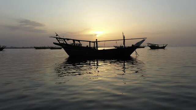 Old wooden fishing boat
