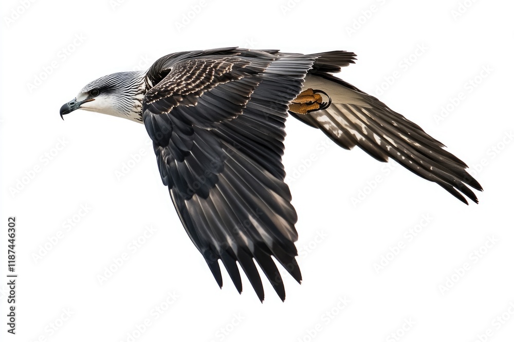 Poster a bird soaring through the air with its wings open