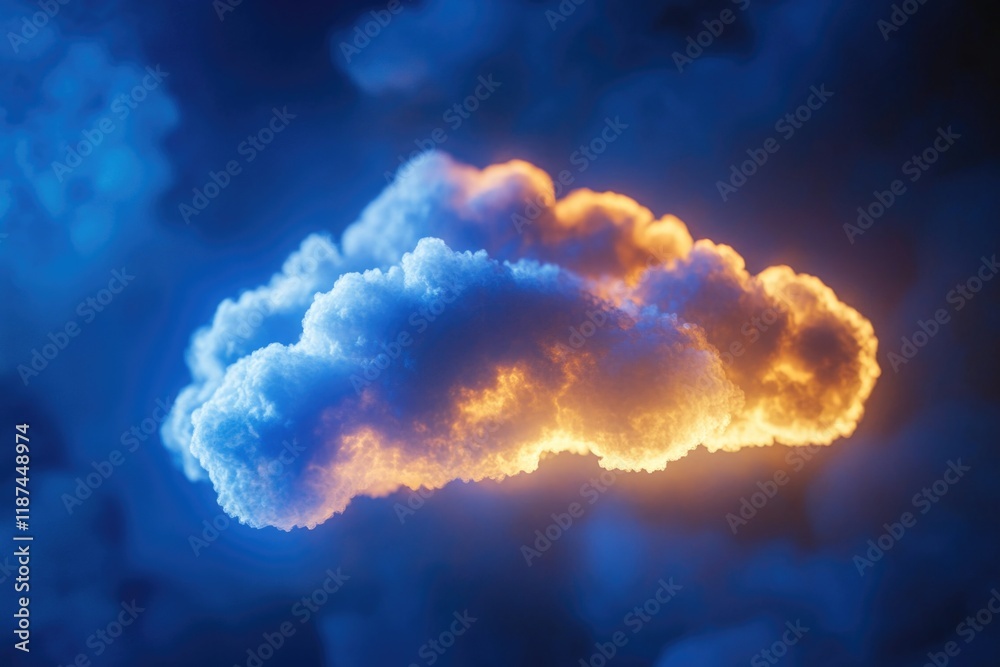 Aufkleber a cloud of smoke rising into the air from an unknown source, suitable for use in scenes about pollut