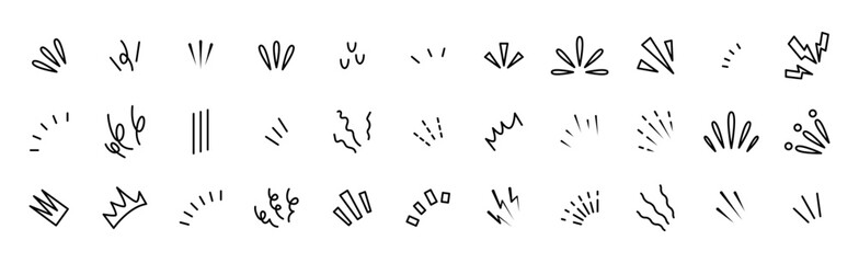 set of comic element