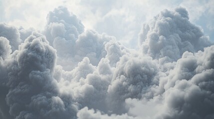 A single plane flying through a cloudy sky with scattered clouds and blue sky visible below