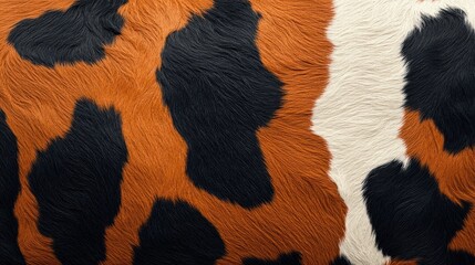 Cow Skin Texture. Close-Up of Cow Skin. Cowhide Texture. Pattern of Cow Skin. Detailed Cow Skin Texture. Black and White Cowhide. Natural Cow Skin Surface.	