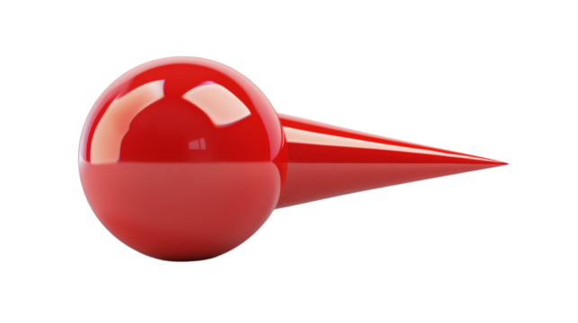A red map pointer icon rendered in 3D on a white background