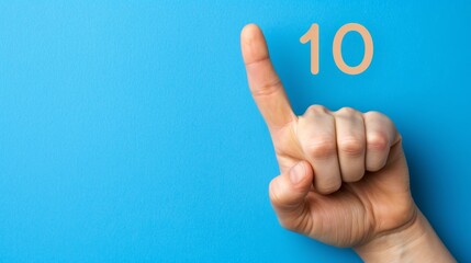 Hand gesture making an okay sign with 1000 likes notification on a vivid blue background