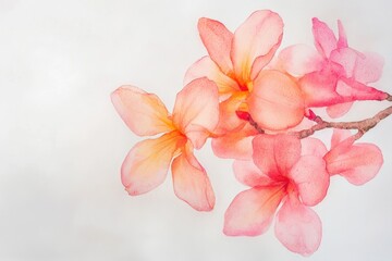 Fototapeta premium A detailed view of a single flower growing from a branch, great for botanical or nature-themed uses