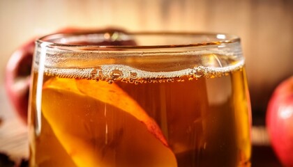 Capturing the Essence of Autumn with a Caramel Apple Cider in Warm Light