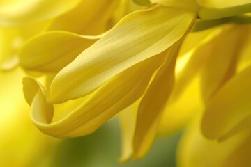 Obraz premium A bright yellow flower in focus with blurred background