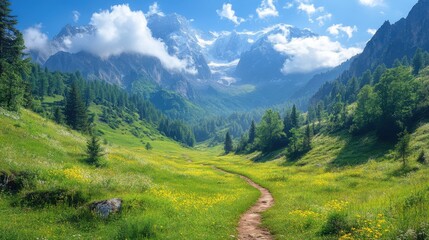 view from the mountains in the caucasus
