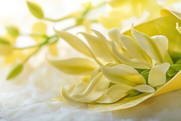 Fototapeta premium A close-up shot of a bouquet of white flowers