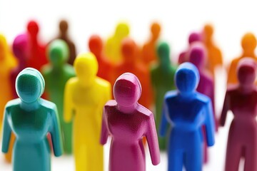People standing in a colorful lineup, great for events or celebrations