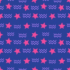 Ocean seamless fish pattern for wrapping paper and fabrics and linens 