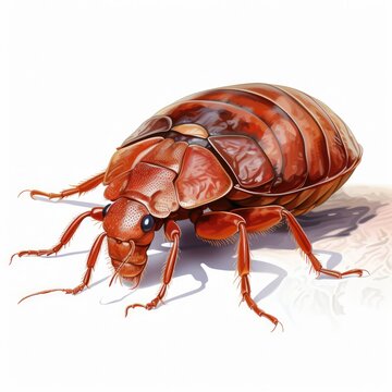 red pill bug on white background clip art preview