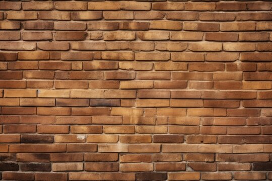 Closeup of Old Brown Brick Wall Texture. Background for House and Street Designs - Powered by Adobe