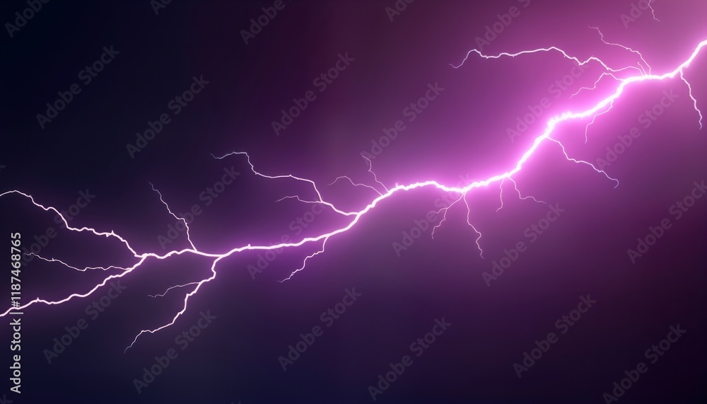 Poster purple electric sparks, lightening create abstract backdrop. dynamic purple electric effect. suitabl