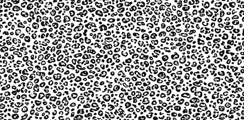 Black and white leopard seamless pattern, showcasing a stylish and modern texture