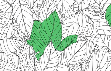 A seamless floral pattern featuring single-stemmed flowers. A contemporary hand-drawn illustration