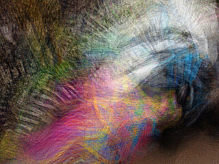 Obraz premium color and pattern movement abstract multiple exposure reminiscent of modern art style of the past