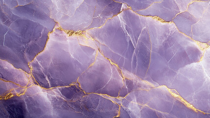 Fototapeta premium A luxurious lavender marble texture with subtle gold veins running through
