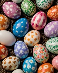 A pile of Easter eggs