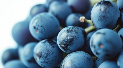 Fresh Bunch of Grapes Isolated on White Background for Stock Use