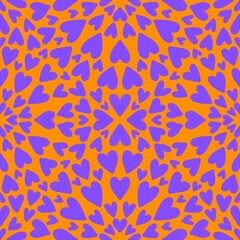 Valentine hearts seamless 14 February love pattern for wrapping paper