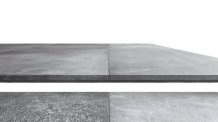 A sleek border of grey floor tiles with precise edges on a white background