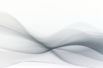 Obraz premium Grey Wave Abstract Art: Blurred Line Blend on White Background