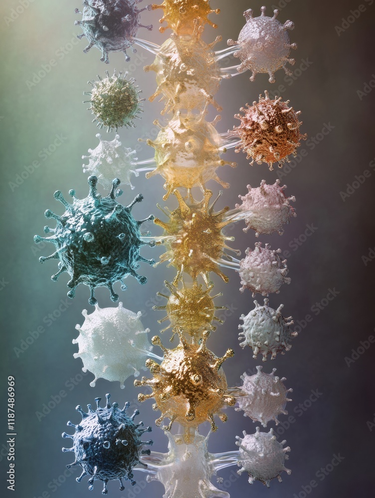 Poster progression of viral structures from simple to complex forms demonstrating diversity in morphology a