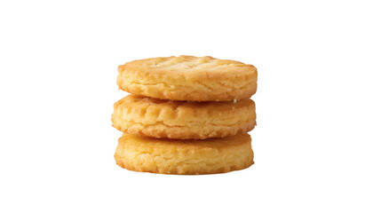 A stack cookies isolated on a white background