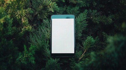 Isolated Smartphone With Blank Screen on White Background