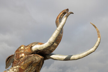 Elephant head statue